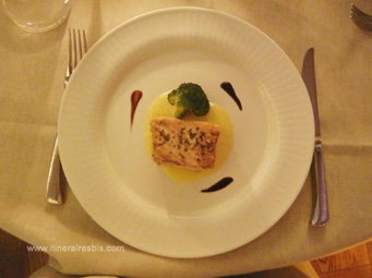 Restaurant Lungarno Bistrot saumon sur lit de safran