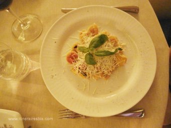 Restaurant Lungarno Bistrot tortellini et sa sauce de fèves