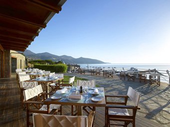 Saint Nicolas Bay Hôtel Aghios Nikolaos restaurant vue mer